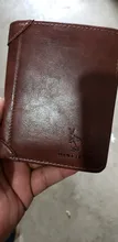Cartera antirrobo RFID para hombre, tarjetero pequeño de cuero genuino, 3 pliegues, 2021