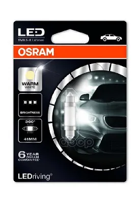 Lamp C5w 12 V 1 W Sv8.5-Ledriving Premium C5w/Warm White 4000 K (41 mm) PCs Osram. 6499WW01B | Автомобили и мотоциклы