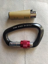 Mosquetón de escalada profesional 25KN, cierre de seguridad de aluminio de aviación en forma de D, equipo de Montañismo para escalar al aire libre