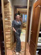 2021 nuevo verano Boho, conjunto de dos piezas de las mujeres con cuello en V Puff, manga corta de alta pantalones de pierna ancha de cintura 2 piezas conjuntos UK877