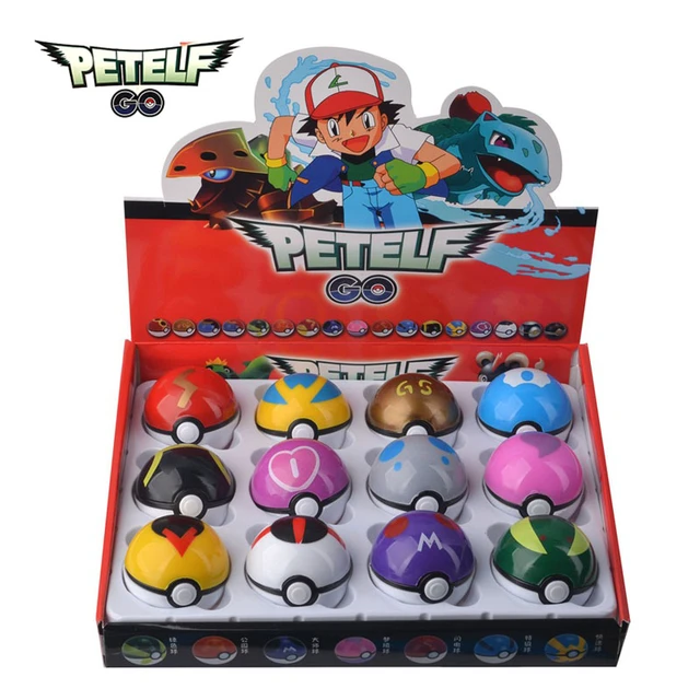 8 Pçs/Set Pokeball Pokemon Brinquedos PVC Monstro Bola Elf Action Figure  Com Caixa Original De Aniversário Das Crianças