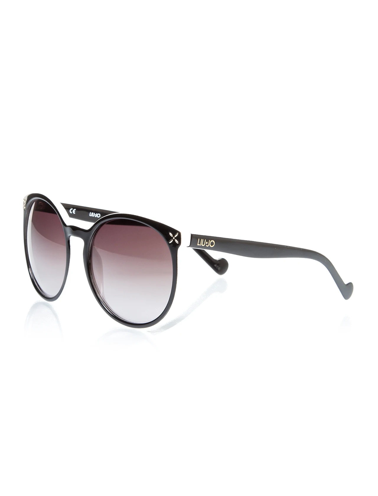 

Women's sunglasses lj 602 961 bone black organic round round 56-18-135 liu jo