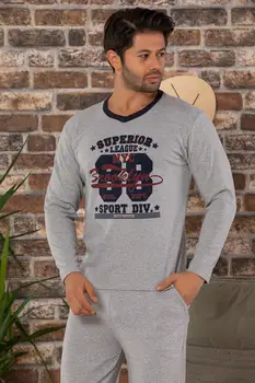 

STRAWBERRY Male Cotton Long Sleeve Interlock Pajamas Suit