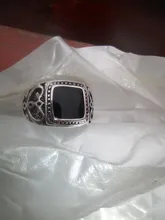 Anillo de navidad plateado para hombre, anillos de esmalte cuadrado y negro, joyería fina, alta calidad, 8-11