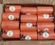 Waste-Bags Dog-Poop-Bags 60-Rolls Unscented Cat Earth-Friendly Large 1080 Orange Orange