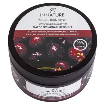 

Innature body scrub "jojoba oil and cherries"