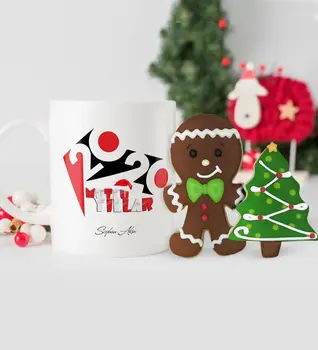 

Personalized Christmas Theme Mug and Handmade Royal Icing Cookie Set-4