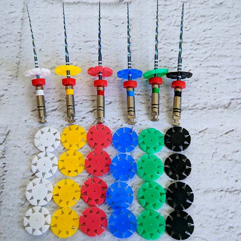 100pcs/bag Dental Endo Files Stoppers Flower Disinfection Marking Circle Endo Files Counters For