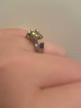 Tamaño 6-10 una vez sobre un anillo de tiempo la nieve blanco minimalista verde Chapado en cristales anillo de compromiso para las mujeres