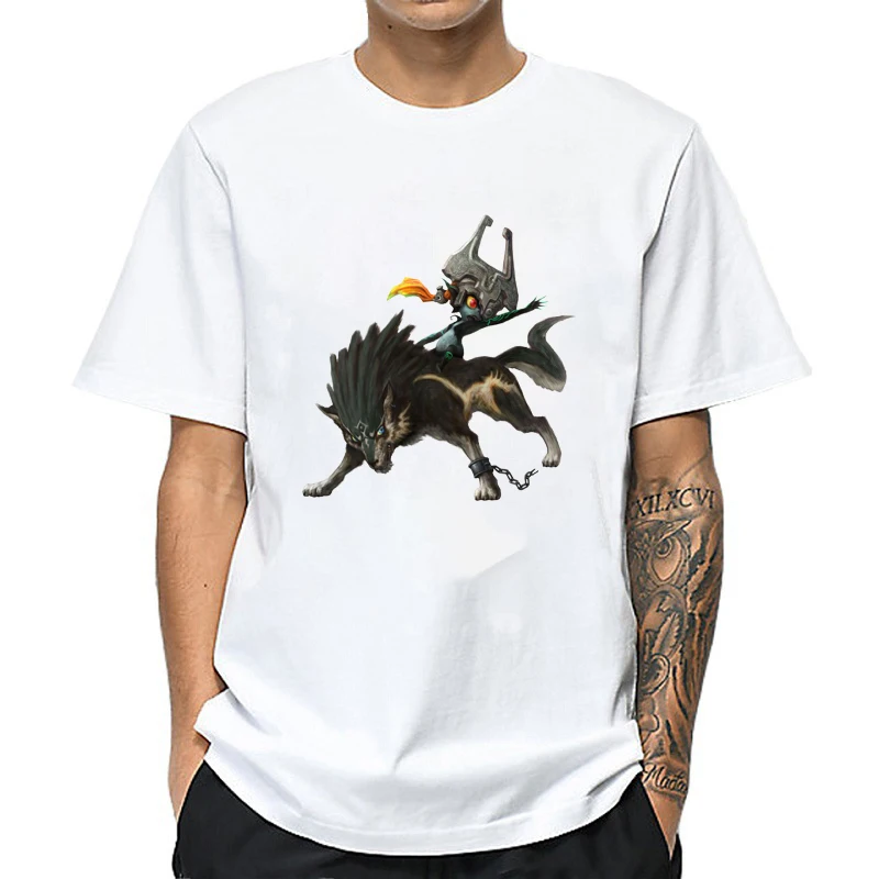white shirt 5 Легенда о Зельде Футболка Мужская s футболка хип-хоп Уличная белая черная футболка летние топы футболки для мужчин одежда - Цвет: white shirt 5