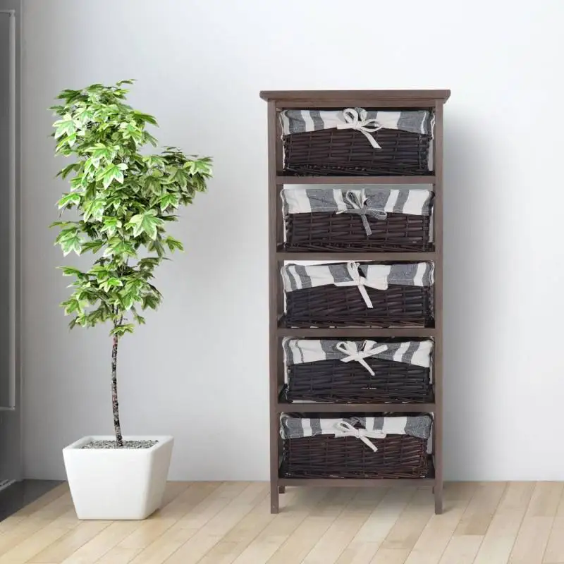 Деревянный шкаф коричневый деревянный 40x29x90 см