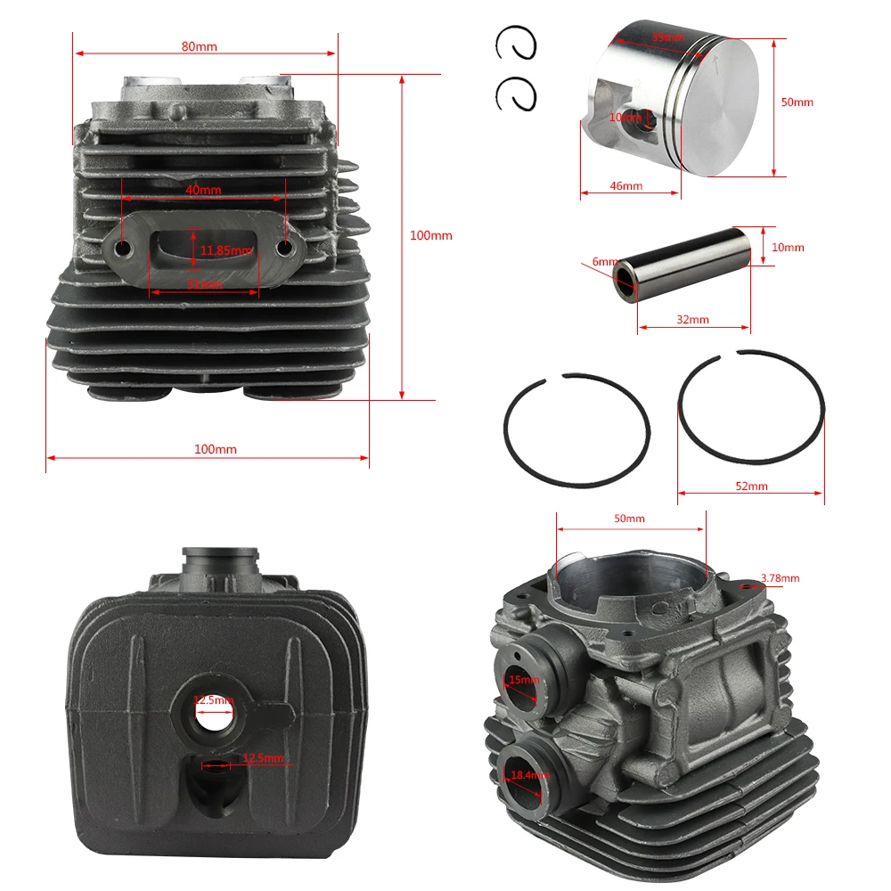 50 мм цилиндр поршневой комплект для STIHL TS410 TS420 отрезные пилы#4238 020 1202 D5