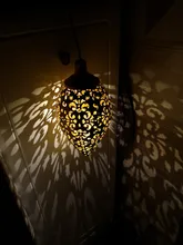 Led-Lantern Control Solar-Lamp Garden-Light Sensitive-Sensor Hanging Outdoor Olive-Shape