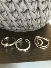 Plata de Ley 925 Plata Lisa anillos para las mujeres interweave de la joyería hermoso dedo anillos abiertos para cumpleaños fiesta regalo