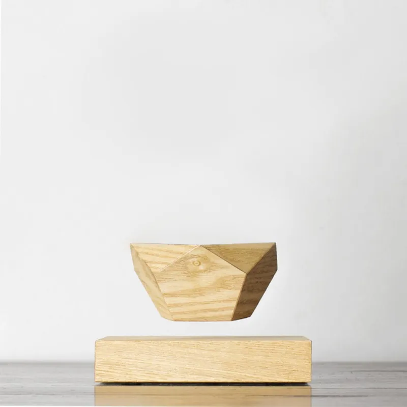 Левитирующий горшок LePlant Wood светлый(бонсай