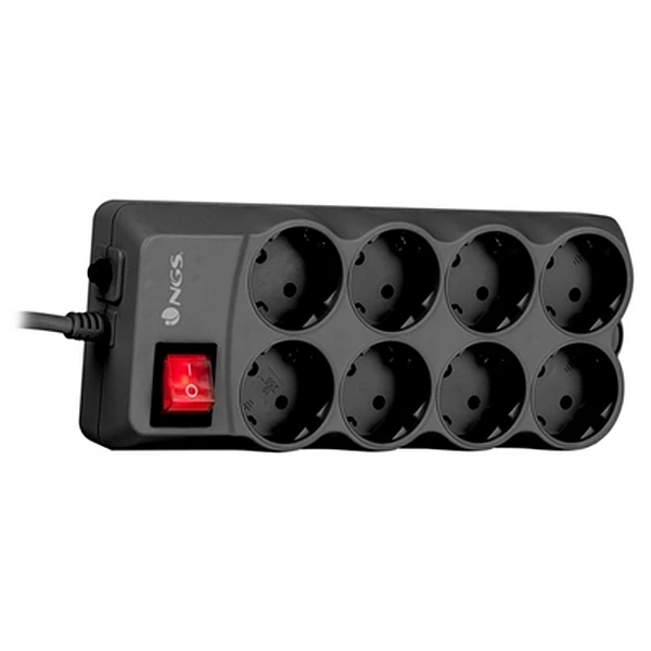 Schuko 8 Way мульти-розетка адаптер NGS GRID800 черный