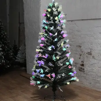 

New New Year artificial Christmas tree fir pine snow covered all colors led & fiber optic lighting & Star 120/150/180/210