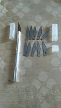 Kit de escalpelo de Metal n. ° 11, utensilios con cuchillas antideslizantes, cuchillo de Grabado de acero, herramientas manuales de reparación DIY para teléfono móvil