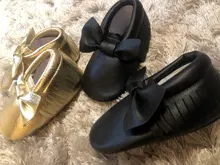 Zapatos de bebé para niño recién nacido, primeros pasos, suela de piel sintética, flecos de lazada de Princesa, zapatos de cuna para bebé, mocasines informales