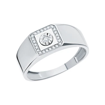 

Gold ring with diamonds sunlight sample 585