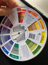 Pigmento de uñas para tatuaje profesional, rueda de 12 colores, tarjeta de papel, diseño de tres niveles, guía mixta, redondo, gira el círculo Central