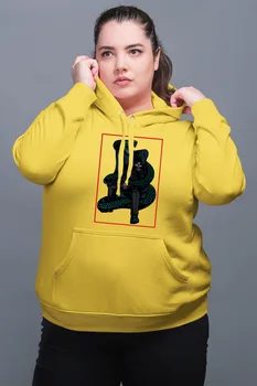 

Angemiel Wear Snake And Coolest Skeleton Yellow Women 'S Hooded Sweatshirt