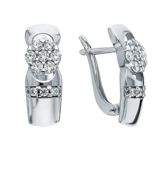 

Silver earrings with cubic zirconia sunlight sample 925