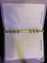 Agenda en espiral con 6 agujeros, planificador con papel interno, diario semanal, Plan mensual para hacer lista, página colorida para cuaderno de hojas sueltas A6/A5