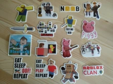 Conjunto de figuras de anime roblox de 50 piezas, cubierta de carrito, agua para ordenador portátil con diseño de taza, impermeable, dibujos animados, no repetitivos, pegatina de alta calidad, regalo