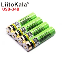 LiitoKala USB 3,7 V 18650 3400mAh литий-ионная USB аккумуляторная батарея со светодиодным индикатором постоянного тока-зарядка