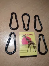 Llavero gancho mosquetón de aluminio en forma de D, negro, equipo de escalada, mochila, hebilla de botella de agua, gancho a presión, 1/5 Uds.