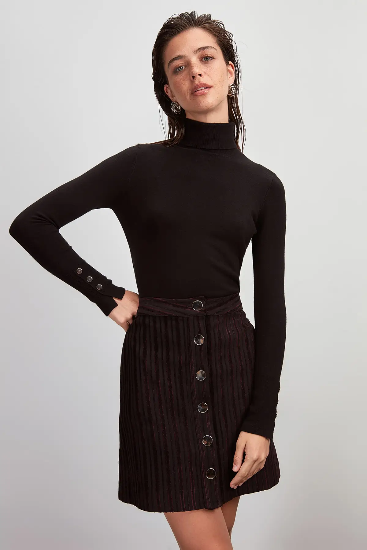 Trendyol юбка в полоску TWOAW20ET0556