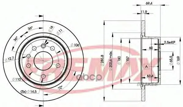 Тормозной Диск FREMAX арт. BD-9211