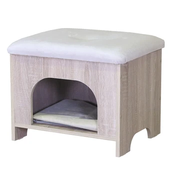 

Pouf Cat house with beige