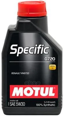 MOTUL Масло Моторное 5w30 Motul 1л Синтетика Specific Rn 0720 С4/А3/В4 Motul 102208