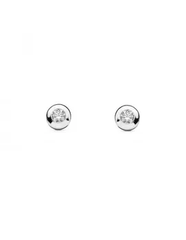 

Earrings Bebe or Girl White Gold chaton Round 9mm.