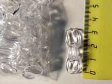 50 Uds./eslabones de cadena acrílicos transparentes de 15x10mm, accesorios para hacer joyas