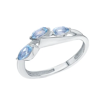 

Silver ring with Topaz sunlight sample 925