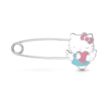 Серебряная булавка с эмалью AQUAMARINE 74432