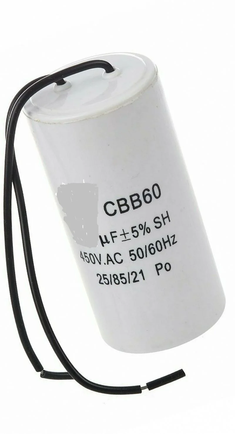 CBB-60 1uF...150uF x 450V 1мкФ-150мкФ 450В конденсатор пусковой для электродвигателя провода |