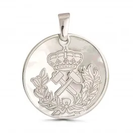 

Pendant minas Nacre 25mm Silver