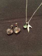 Collar de plata de ley 925 con dije de sirena, collar de cristal azul para mujer, joyería 2020