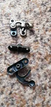 Metal Lock Hasps-Hook Jewelry-Box Hardware Screws Zakka-Box Wooden KAK Home-Decor Antique