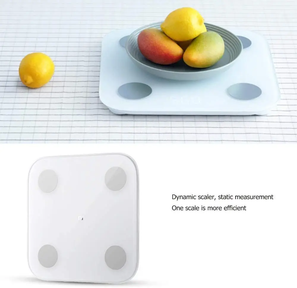Online Xiaomi Mi Scale 2 Mi fat sacle 2 Báscula Inteligente Bluetooth Blanco Bioimpedancia Medidar IMC con aplicacion xiaomi mi fit
