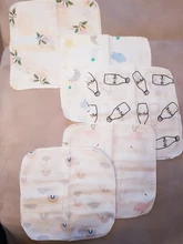 Toalla infantil de muselina para bebé, pañuelos de dos capas, toalla de 6 capas, de algodón, tejido denso, de 5 a 10 Uds.