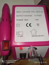 Lima eléctrica para uñas, herramienta para manicura, accesorio de la máquina, 35000 RPM