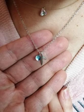 Collar de plata de ley 925 con dije de sirena, collar de cristal azul para mujer, joyería 2020