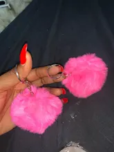 8CM suaves llave de la bola de piel de conejo cadena caramelo lindo colores pompón conejo Artificial llavero de piel las mujeres bolsa de coche clave anillo