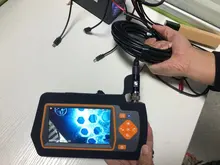 Cámara endoscópica de doble lente para inspección de alcantarillado de coche, lente de 1080P y 5,5mm con pantalla IPS LCD de 4,3 pulgadas, cámara de inspección HD de 2.0MP con 6 LED, 32GB, TF