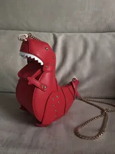 Diseño de dinosaurio con remaches para mujer, bolsos de mano con cadena para hombro, bandolera pequeña de diseñador, bolso de mano de piel sintética
